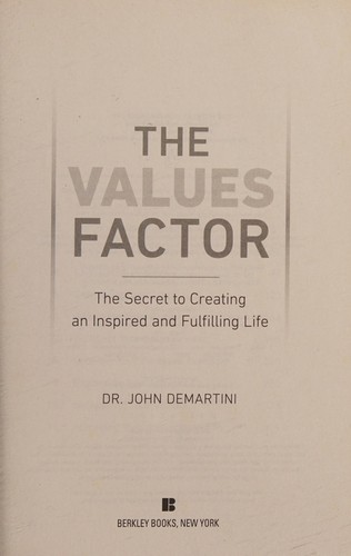 The Values Factor book cover