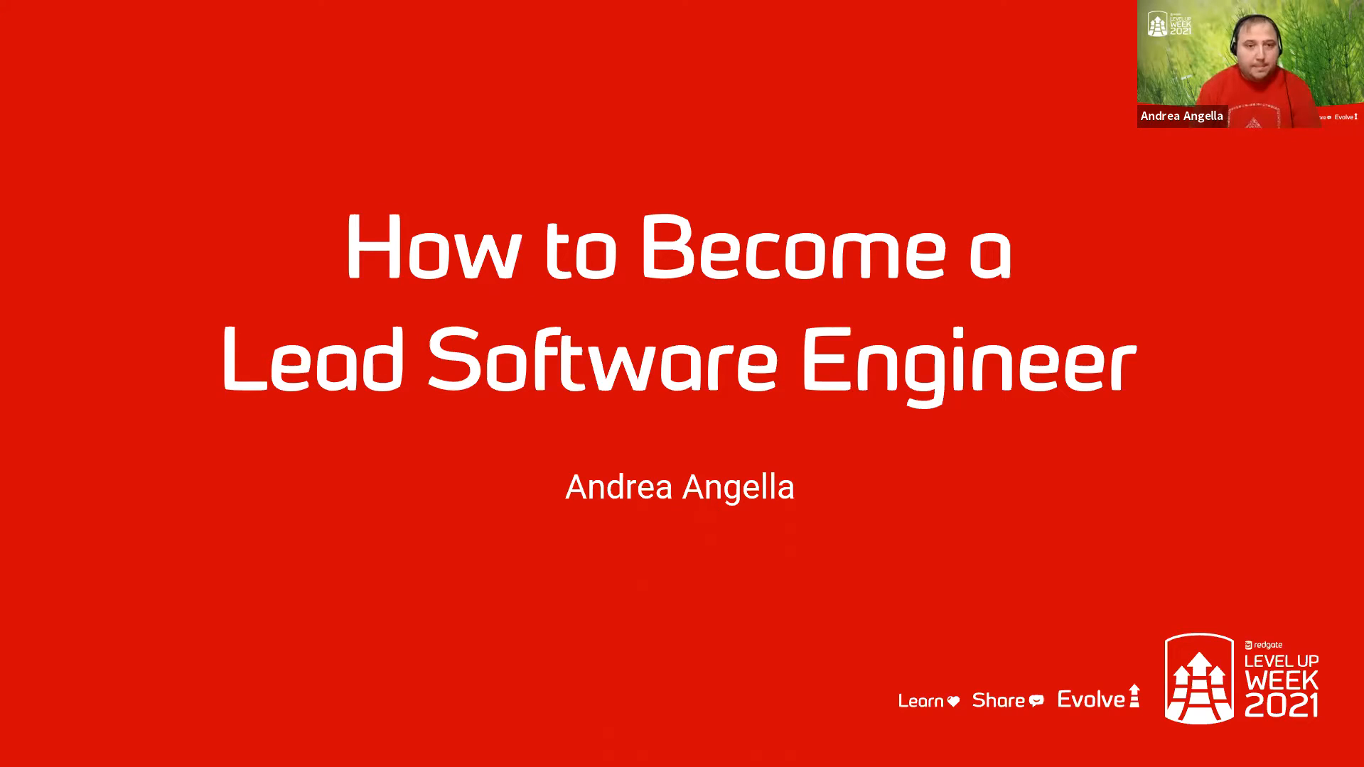 How to Become a Lead Software Engineer talk title slide